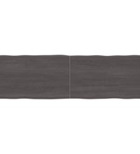Tischplatte 200x60x(2-4) cm Massivholz Behandelt Baumkante