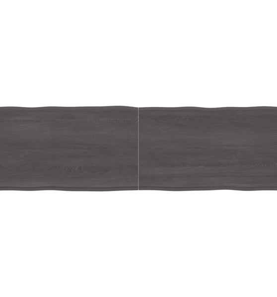 Tischplatte 200x60x(2-6) cm Massivholz Behandelt Baumkante