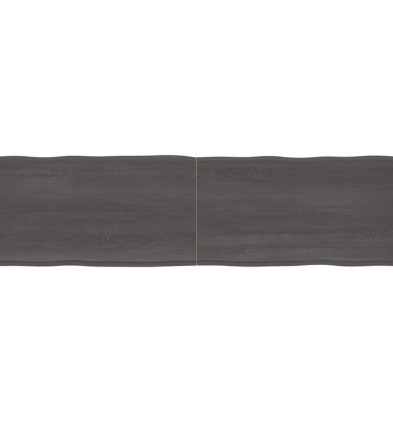 Tischplatte 220x60x(2-6) cm Massivholz Behandelt Baumkante