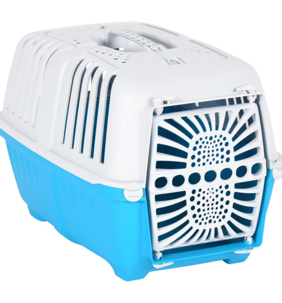 Transportbox für Haustiere Weiß Blau 48x31,5x33 cm Polypropylen
