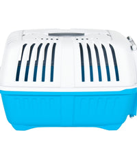 Transportbox für Haustiere Weiß Blau 48x31,5x33 cm Polypropylen