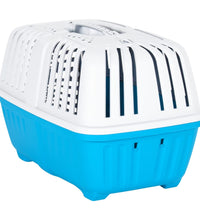 Transportbox für Haustiere Weiß Blau 48x31,5x33 cm Polypropylen