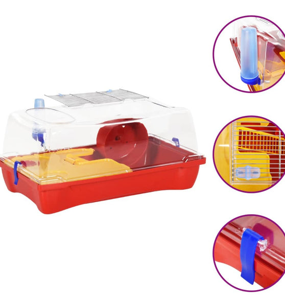Hamsterkäfig Rot 57x33x26 cm Polypropylen