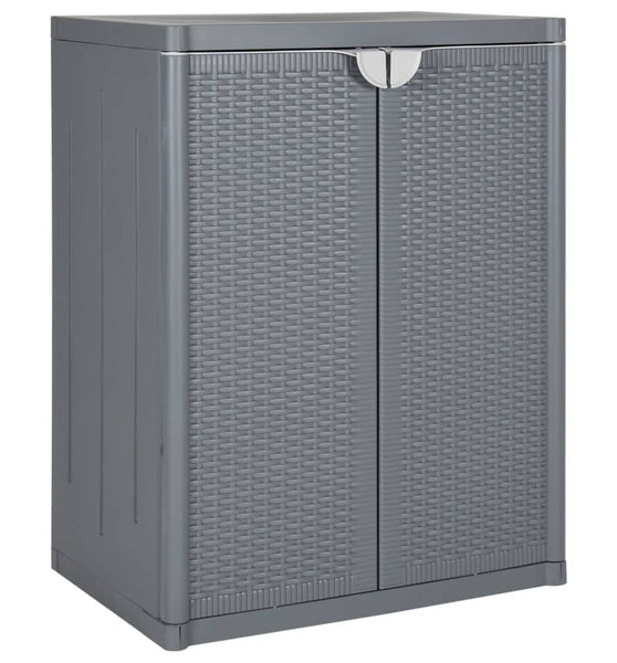 Gartenschrank Grau 65x45x88 cm PP Rattan-Optik