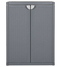 Gartenschrank Grau 65x45x88 cm PP Rattan-Optik