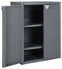 Gartenschrank Grau 65x45x88 cm PP Rattan-Optik