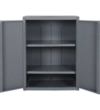 Gartenschrank Grau 65x45x88 cm PP Rattan-Optik