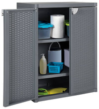 Gartenschrank Grau 65x45x88 cm PP Rattan-Optik