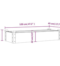 Hochbeet mit Einsatz 120x45x25 cm Massivholz Tanne