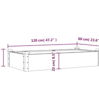 Hochbeet mit Einsatz 120x60x25 cm Massivholz Tanne