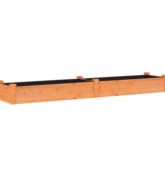 Hochbeet mit Einsatz Braun 240x45x25 cm Massivholz Tanne
