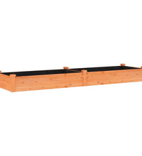 Hochbeet mit Einsatz Braun 240x60x25 cm Massivholz Tanne