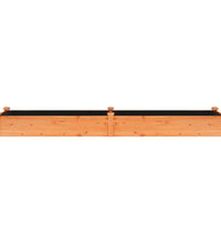 Hochbeet mit Einsatz Braun 240x60x25 cm Massivholz Tanne