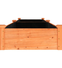 Hochbeet mit Einsatz Braun 240x60x25 cm Massivholz Tanne