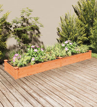Hochbeet mit Einsatz Braun 240x60x25 cm Massivholz Tanne
