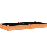 Hochbeet mit Einsatz Braun 240x120x25 cm Massivholz Tanne