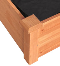 Hochbeet mit Einsatz Braun 240x120x25 cm Massivholz Tanne
