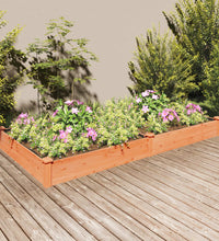 Hochbeet mit Einsatz Braun 240x120x25 cm Massivholz Tanne