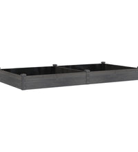 Hochbeet mit Einsatz Grau 240x120x25 cm Massivholz Tanne