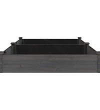 Hochbeet mit Einsatz Grau 240x120x25 cm Massivholz Tanne