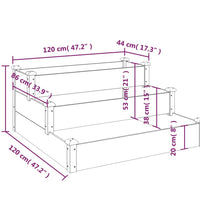 Hochbeet 120x120x56 cm Massivholz Tanne