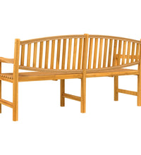 Gartenbank 179,5x60x90 cm Massivholz Teak