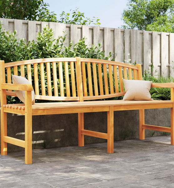 Gartenbank 179,5x60x90 cm Massivholz Teak