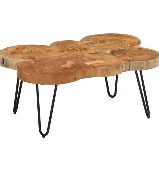 Couchtisch 36 cm 6 Stämme Massivholz Akazie
