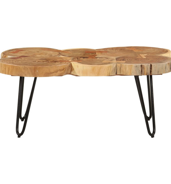 Couchtisch 36 cm 6 Stämme Massivholz Akazie