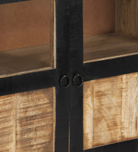 Sideboard Braun und Schwarz 160x30x76 cm Massivholz Mango