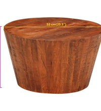 Couchtisch Ø 52x30 cm Massivholz Mango