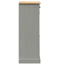 Schuhschrank VIGO 60x35x96 cm Grau Massivholz Kiefer
