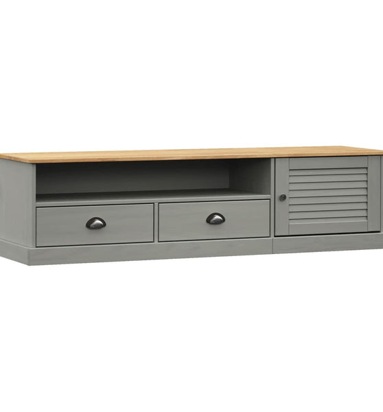 TV-Schrank VIGO Grau 156x40x40 cm Massivholz Kiefer