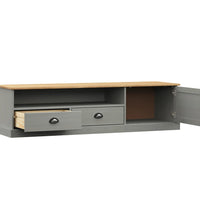 TV-Schrank VIGO Grau 156x40x40 cm Massivholz Kiefer