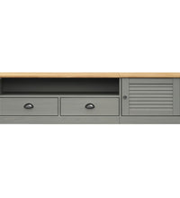 TV-Schrank VIGO Grau 156x40x40 cm Massivholz Kiefer