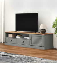 TV-Schrank VIGO Grau 156x40x40 cm Massivholz Kiefer