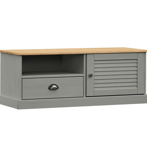 TV-Schrank VIGO Grau 106x40x40 cm Massivholz Kiefer