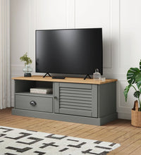 TV-Schrank VIGO Grau 106x40x40 cm Massivholz Kiefer