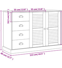 Sideboard mit Schubladen VIGO 113x40x75 cm Massivholz Kiefer