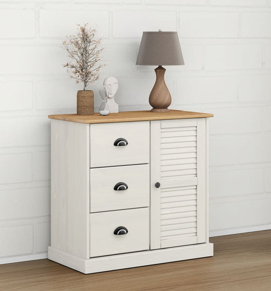 Sideboard mit Schubladen VIGO 78x40x75 cm Massivholz Kiefer