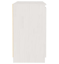 Beistellschrank Weiß 60x36x65 cm Massivholz Kiefer