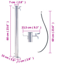 Wassersäule für den Garten 60 cm Edelstahl Rund