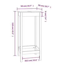 Bartisch 50x50x110 cm Massivholz Kiefer