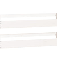 Wand-Schuhregale 2 Stk. Weiß 110x9x23 cm Massivholz Kiefer