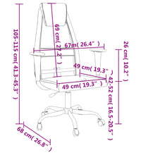 Bürostuhl Höhenverstellbar Weiß Netzstoff und Kunstleder