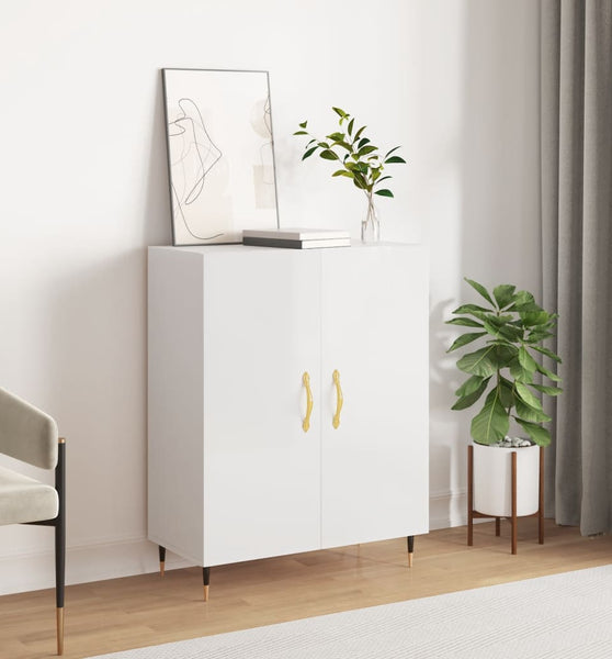 Sideboard Hochglanz-Weiß 69,5x34x90 cm Holzwerkstoff