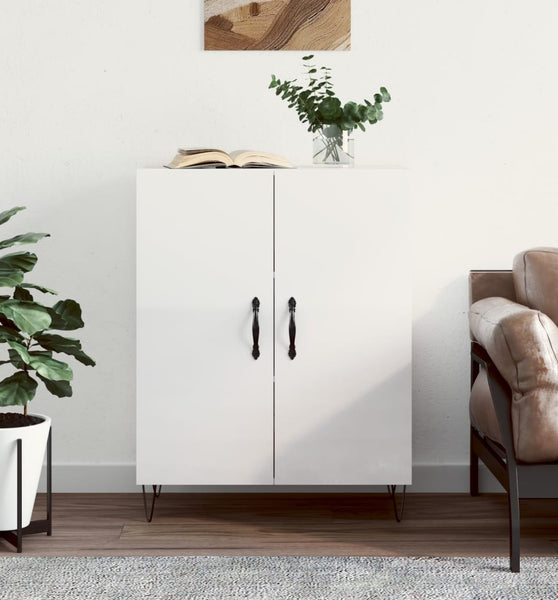 Sideboard Hochglanz-Weiß 69,5x34x90 cm Holzwerkstoff