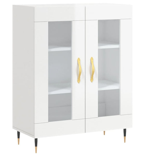 Sideboard Hochglanz-Weiß 69,5x34x90 cm Holzwerkstoff