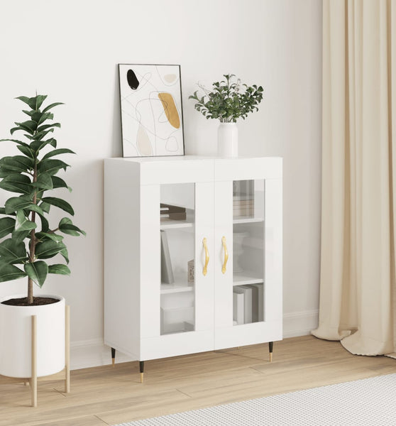 Sideboard Hochglanz-Weiß 69,5x34x90 cm Holzwerkstoff