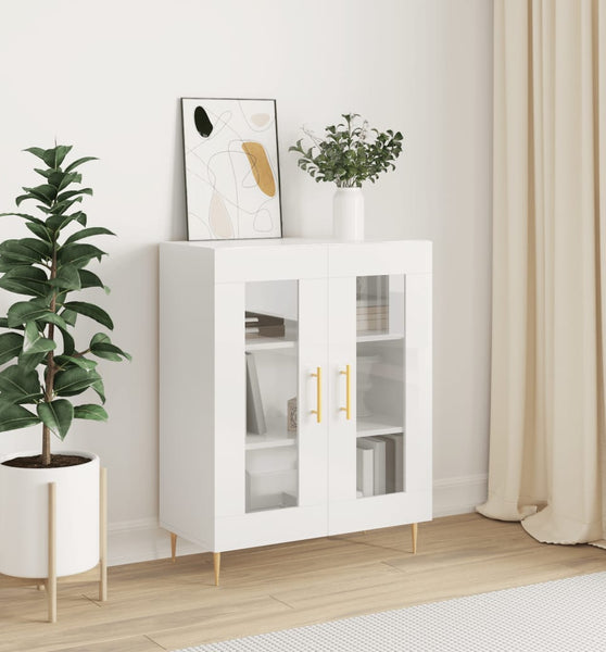 Sideboard Hochglanz-Weiß 69,5x34x90 cm Holzwerkstoff